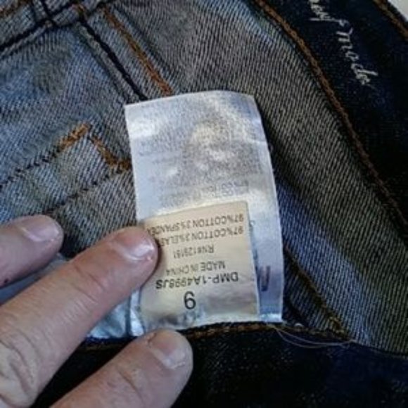 Machine Destroyed Blue Jeans Size 9 - Picture 5 of 8
